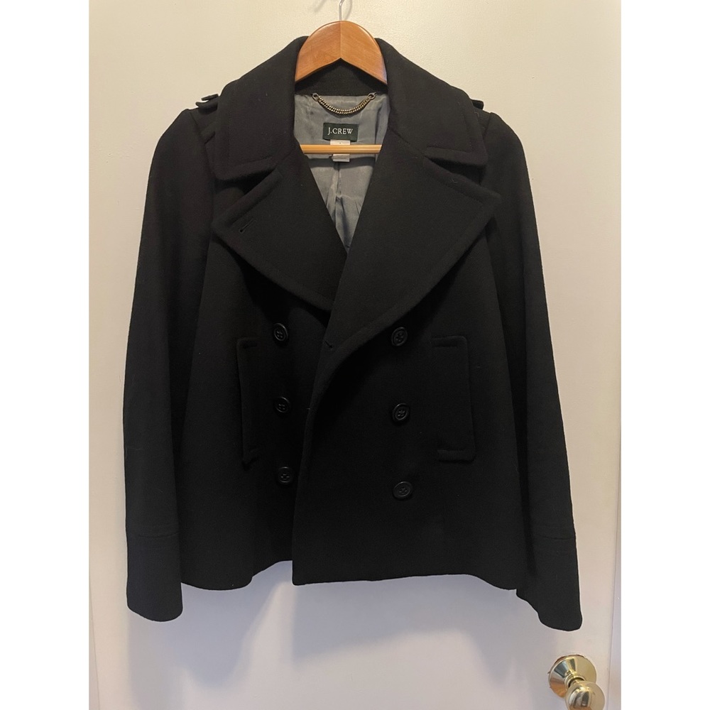 J. Crew Black Pea Coat